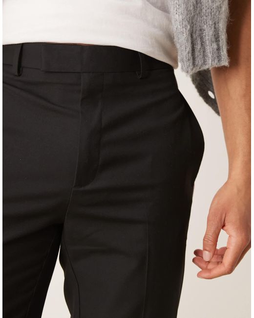 ASOS – elegante, schmal zulaufende hose in Natural für Herren