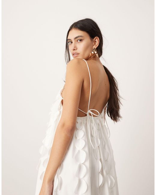 ASOS Natural – sehr weites, trapezförmiges camisole-maxikleid