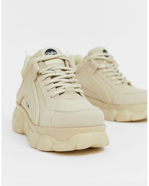 cream platform sneakers
