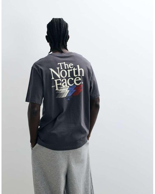 The North Face Blue Retro Trail Graphic T-Shirt for men