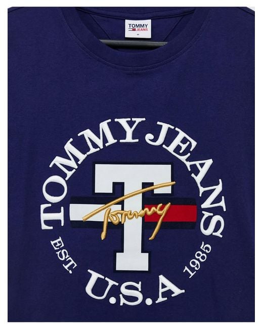 Tommy Hilfiger Timeless Circle Logo T shirt in Blue for Men Lyst