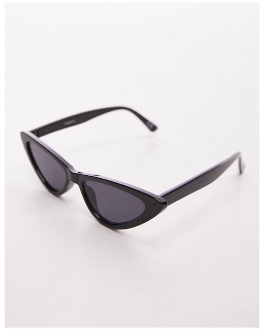 TOPSHOP Black Crocus Angled Cat Eye Sunglasses