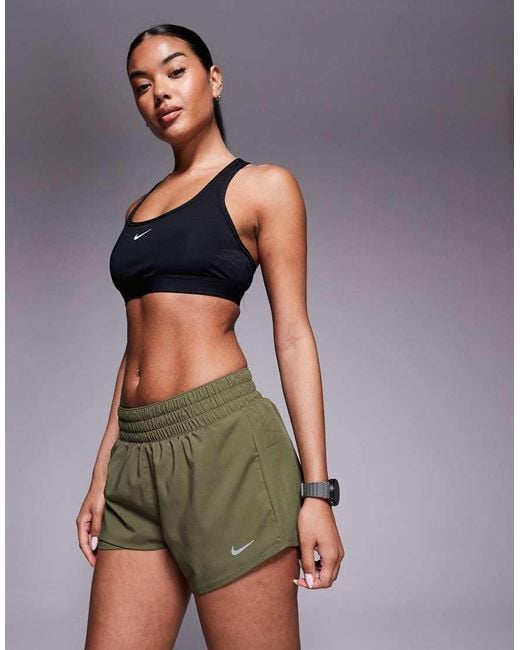Nike Gray Nike One Training Dri-Fit Mid Rise 3 Inch Shorts