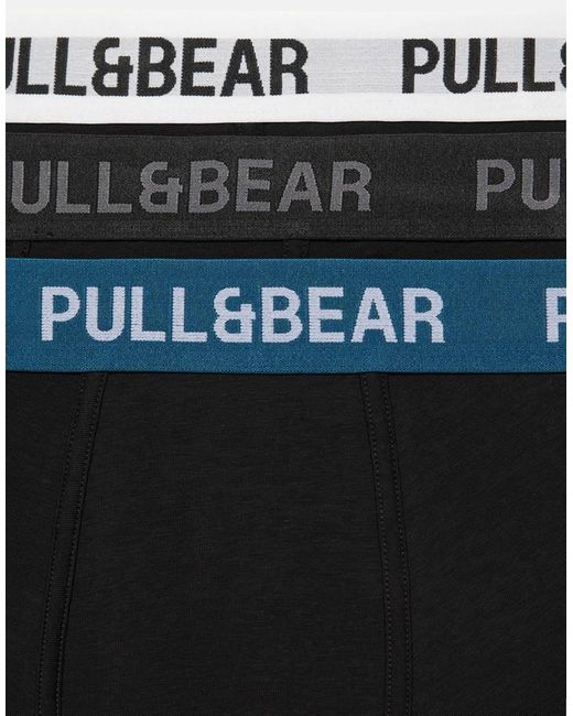 Pull&Bear Set Van 3 Boxershorts in het Black voor heren