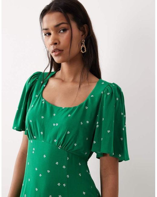 Nobody's Child Green Dee Dee Midi Dress