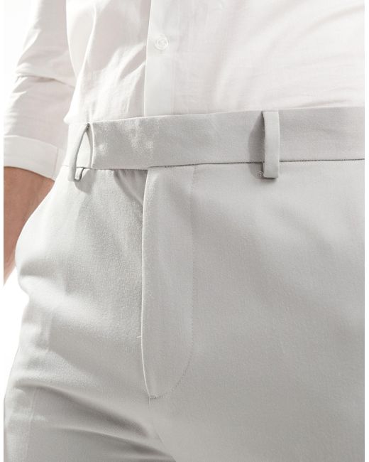 ASOS White Smart Tapered Pants for men