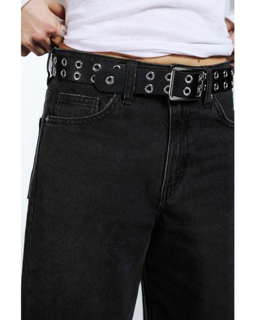 Pull&Bear Black Wide-Leg Jeans