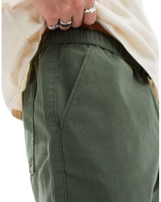 ASOS Green Slim Stretch Regular Length Chino Shorts for men