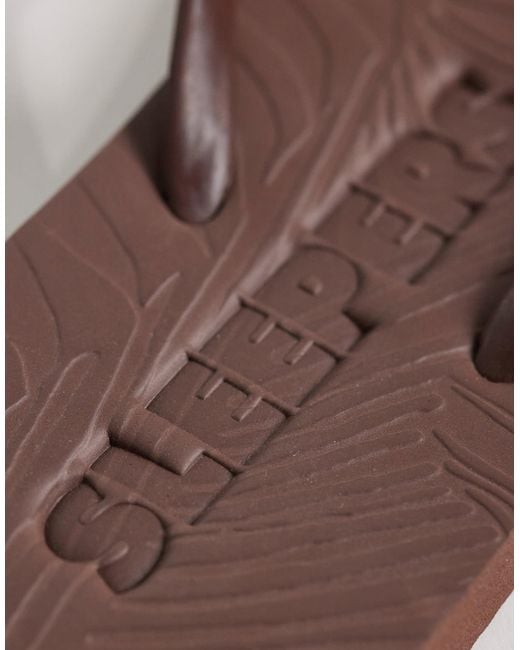 Sleeper Brown Tapered Flip Flops