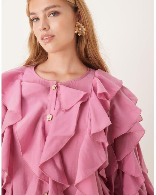 Sister Jane Pink Dream Ruffle Blouse