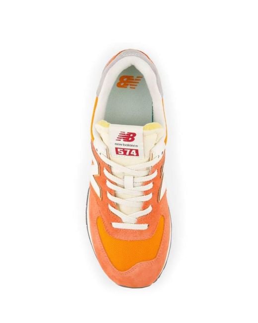 New Balance Orange 574 Trainers