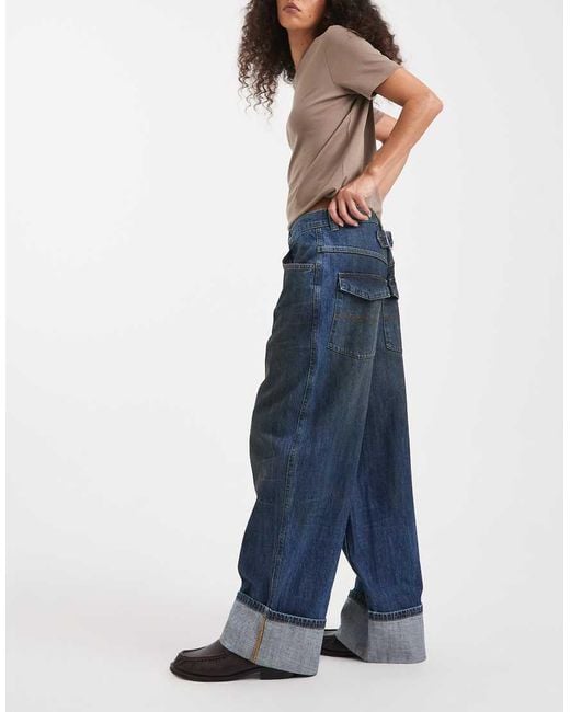 Collusion Blue Turn-up Jeans