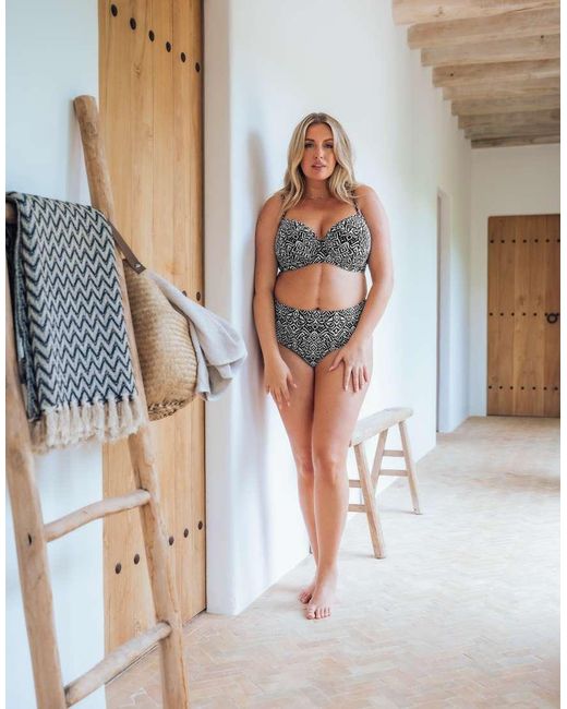 Curvy Kate Pink Wild Horizon Padded Balcony Bikini Top