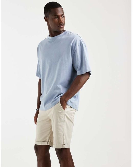 Only & Sons Blue Regular Fit Chino Shorts for men