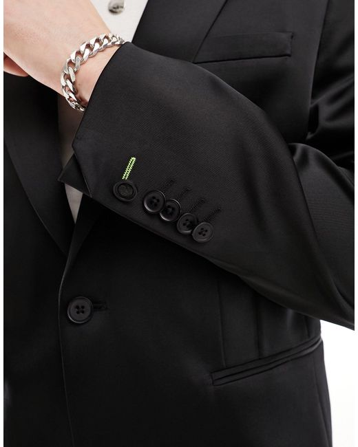 Draco - giacca da abito nera di Twisted Tailor in Black da Uomo