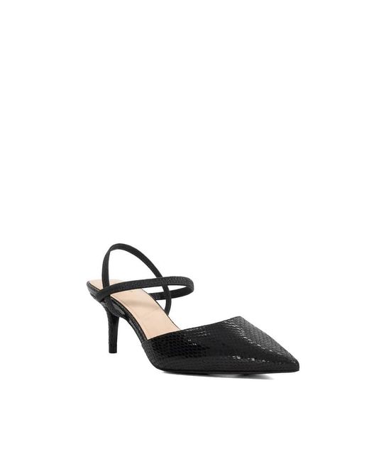 Dune Natural Wide Fit Classical Slingbacks