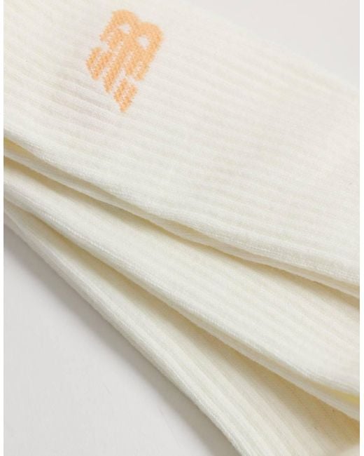 New Balance White 3 Pack Everyday Seasonal Crew Socks for men