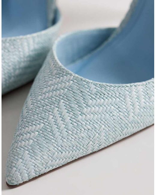 ASOS Blue Polar Slingback Stiletto High Heel Shoes
