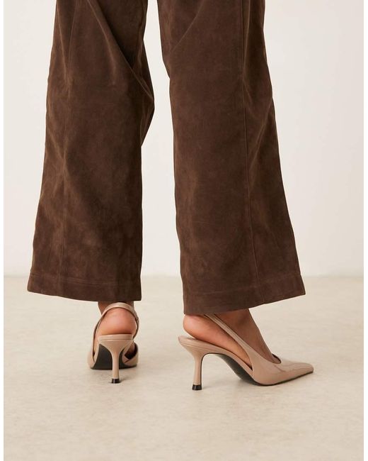 Mango Brown Sling Back Heel