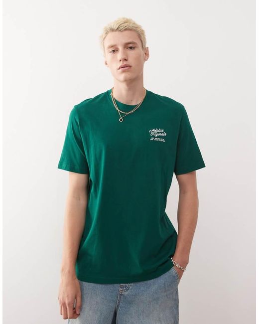 Adidas Originals Green Diner Graphic T-Shirt for men