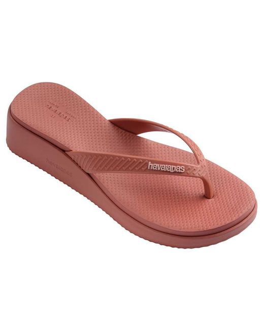 Havaianas Red High Platform Flip Flops