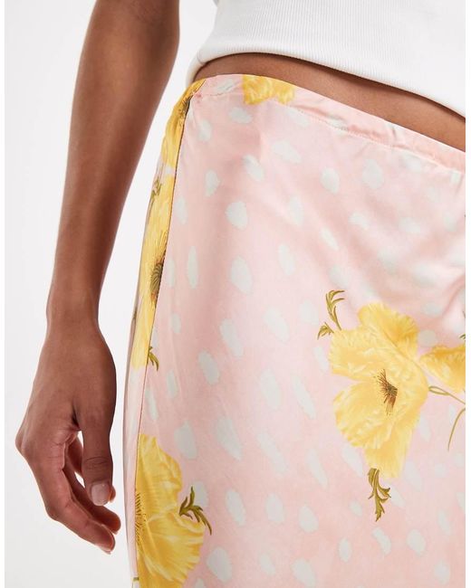 Never Fully Dressed Metallic Maeva Satin Maxi Skirt With Lace Trim Hem