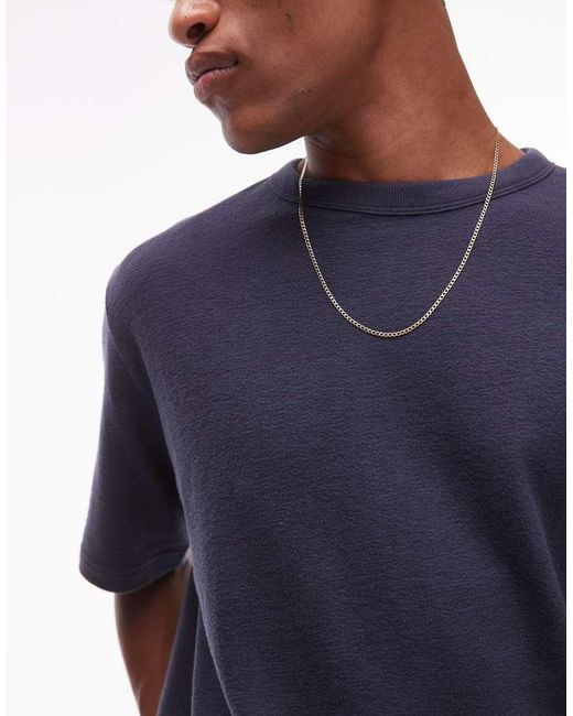 ARKET Blue Heavyweight Boucle Jersey Oversized T-shirt for men