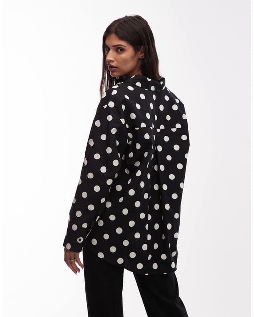 ASOS Black Oversized Shirt With Pleat