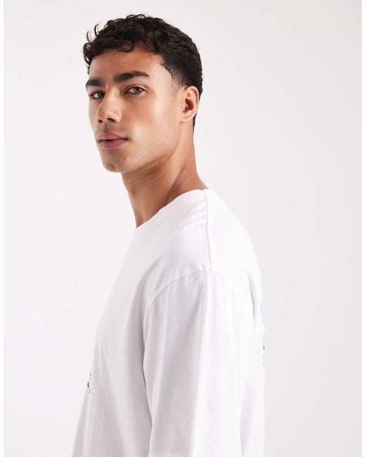 Jack & Jones – oversize-t-shirt in White für Herren