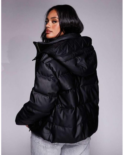 ARMANI EXCHANGE Gray Hooded Puffer Jacket
