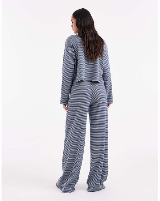 Miss Selfridge Blue – gestreifte hose