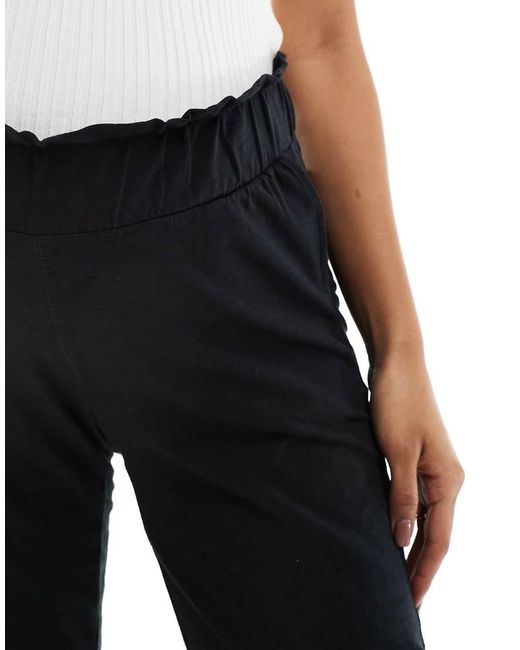 Mama.licious Blue Mamalicious Maternity Under The Bump Lightweight Summer Wide Leg Pants