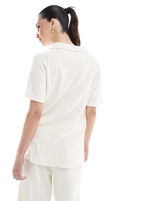 Polo Ralph Lauren White Sport Capsule Small Chest Logo Lightweight Cotton Terry Polo for men