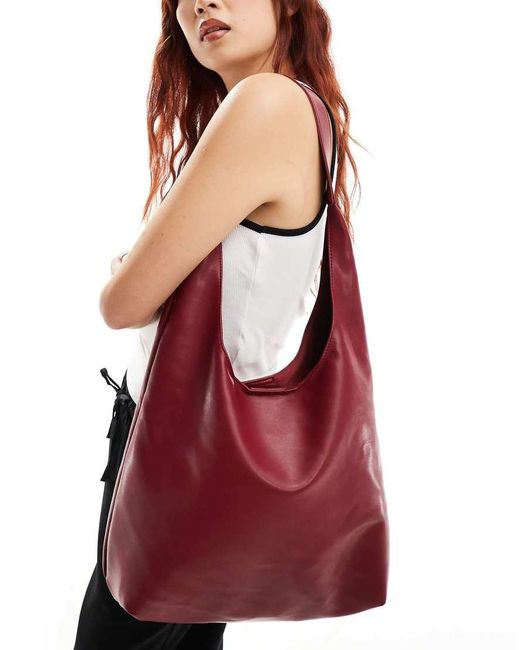Glamorous Red Shoulder Tote Bag