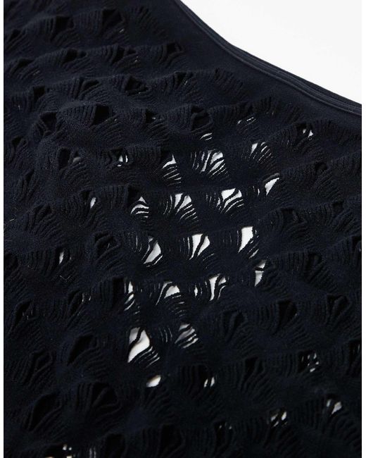 Ann Summers Black Captive Crotchless Body With Fan Print