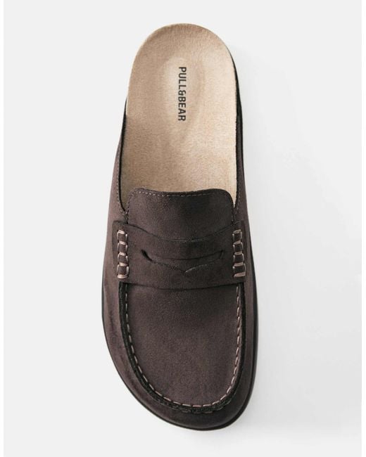 Pull&Bear Clogs mit bit-detail in Brown für Herren