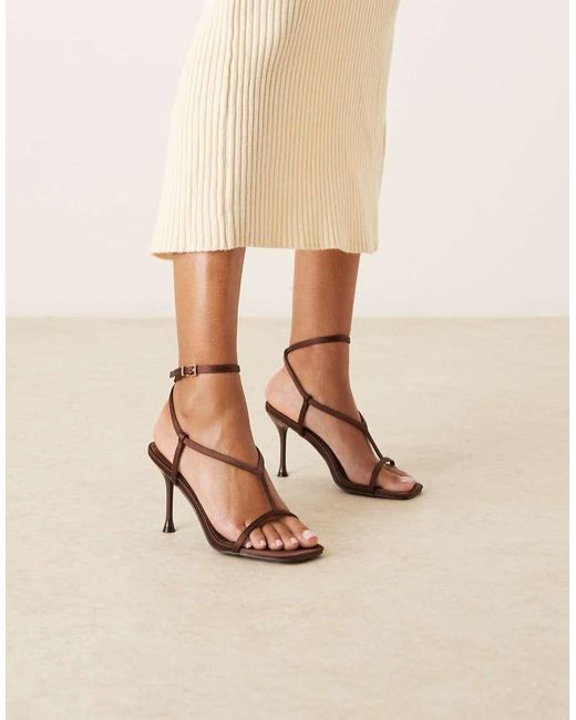 Glamorous Natural Strappy Heeled Sandals