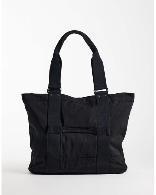 Weekday Black Große nylon-shopper