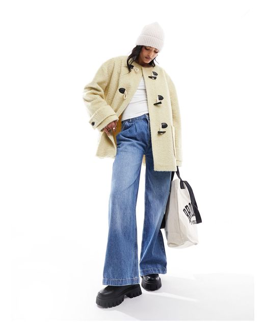Duffle-coat oversize - taupe ASOS en coloris Natural
