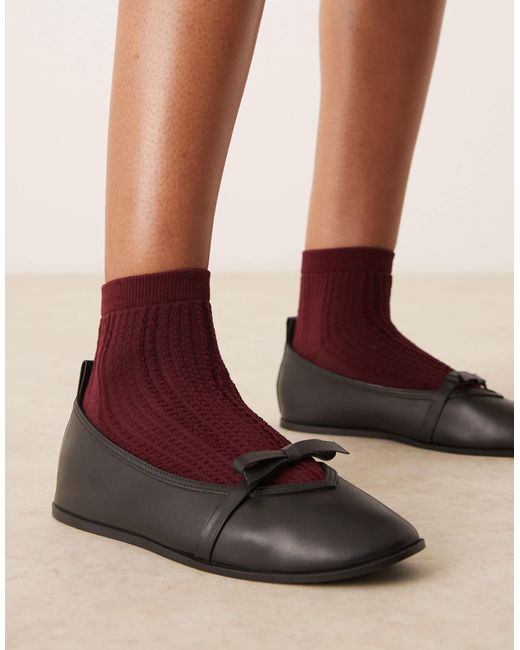 SUI AVA Brown Sofie Pointelle Ankle Socks