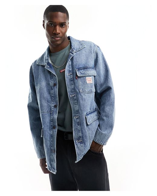 Levi's – broadway engineer – jeansjacke in Blue für Herren