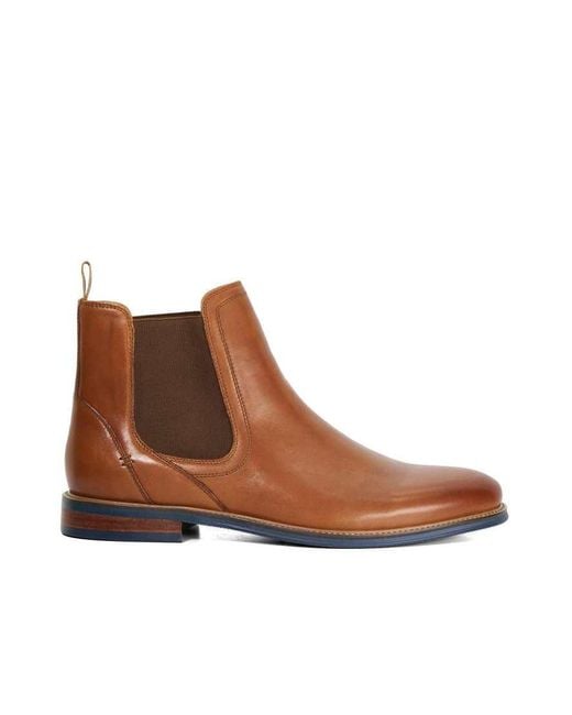 Dune Brown Mckinley Chelsea Boots for men