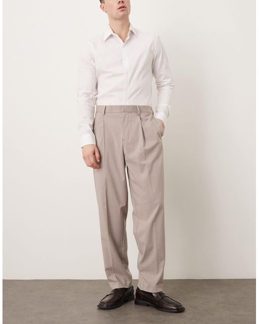 ASOS – elegante relaxed-fit-hose in Gray für Herren