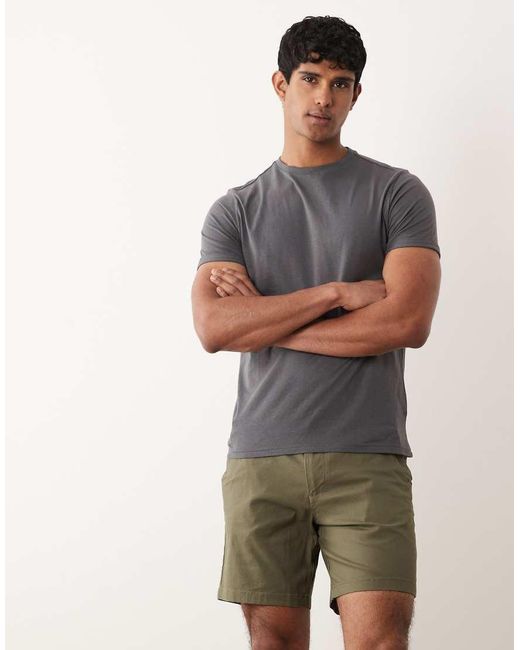 ASOS Green Slim Fit Chino Shorts for men