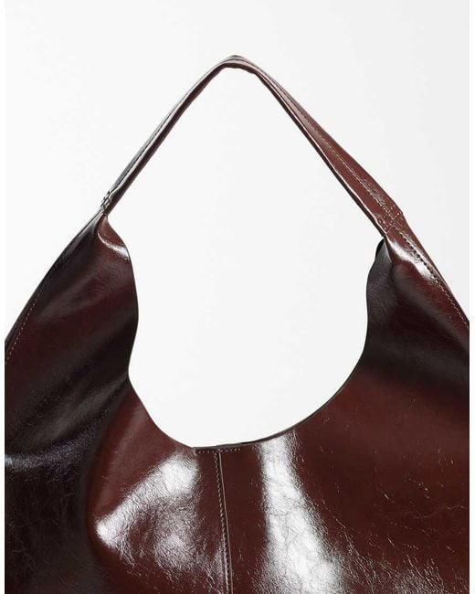ASOS Brown Scoop Bonded Tote Bag