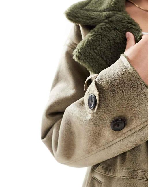 Cappotto Stile Aviatore Oliva di ONLY in Green
