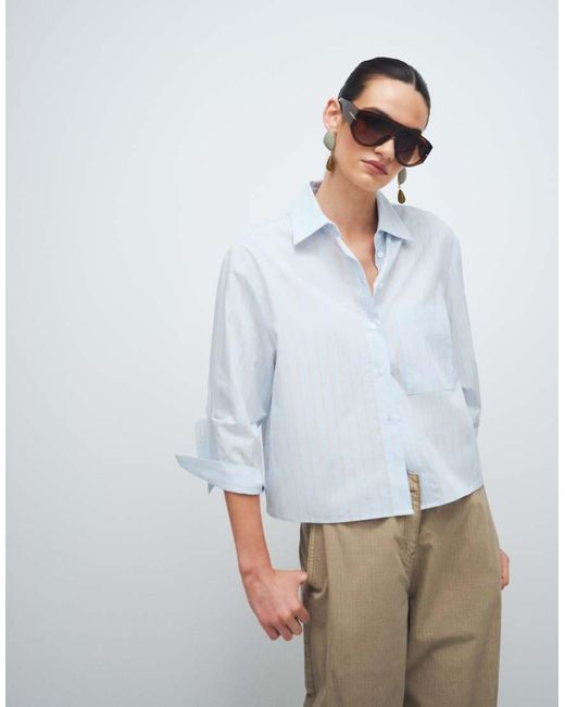Mango White 100% Cotton Long Sleeve Shirt