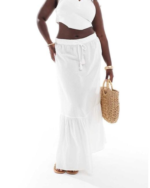 Vero Moda White Boho Maxi Skirt