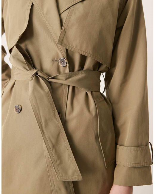 Abercrombie & Fitch Natural Longline Trench Coat