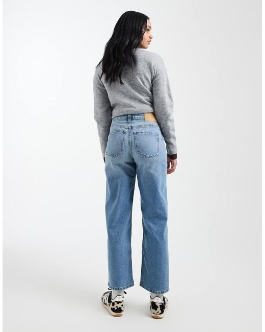 ASOS Blue Asos Design Maternity Comfort Stretch Straight Leg Jeans